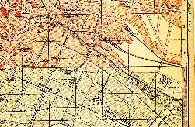 Stadtplan Koepenicker Straße 1884