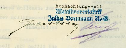 Unterschrift Bornmann