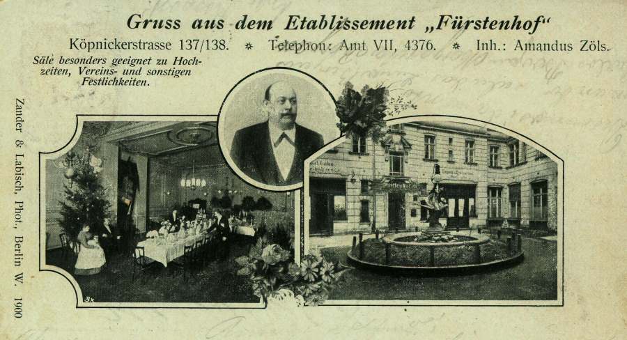 Ansichtskarte Fürstenhof; Köpenicker Straße 137