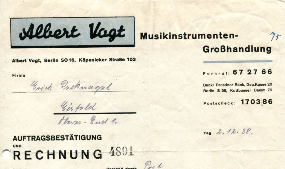 Musikinstrumente Großhandlung Albert Vogt