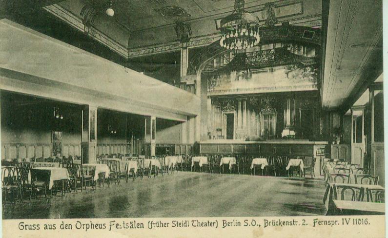 Orpheus Festsäle, vormals Steidl Theater