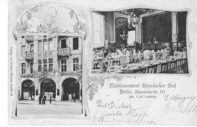 Ansichtskarte Köpenicker Hof 1902