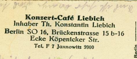 Konzert Cafe Liebich